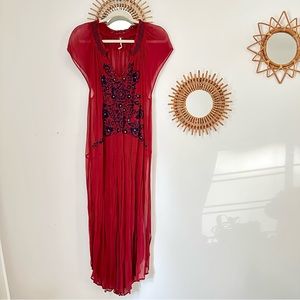Free People Sheer Embellished Tunic
